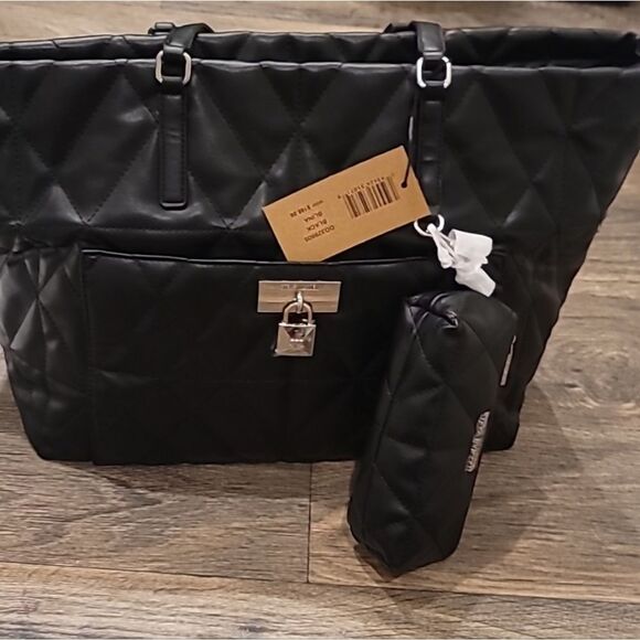 Steve Madden BLina Quilted Tote Bag w/Detachable Pouch - Picture 4 of 9